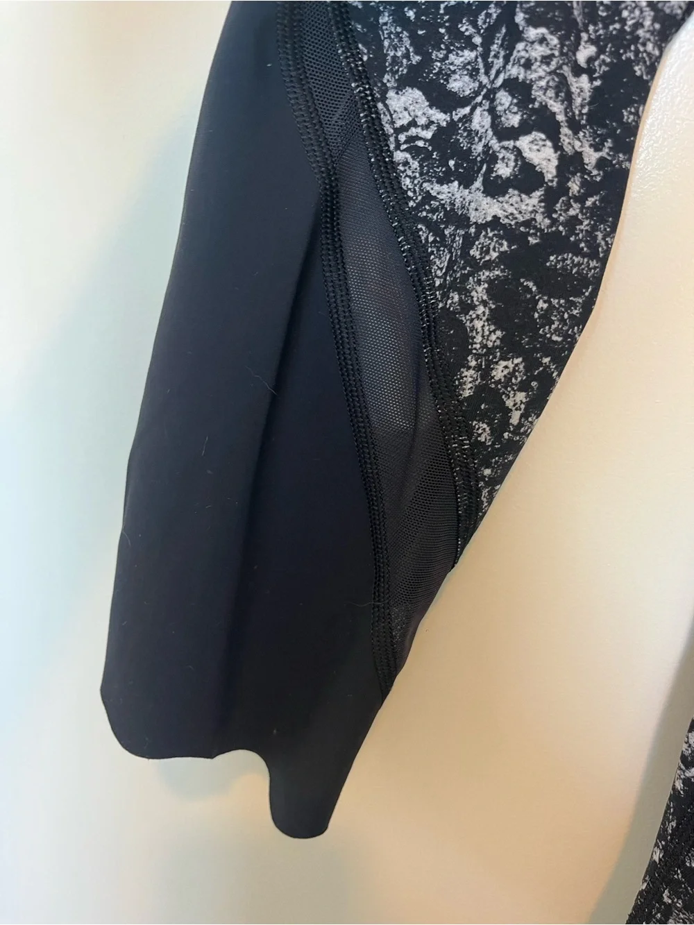 lululemon athletica Black & White Marbled Flower High-Rise Leggings